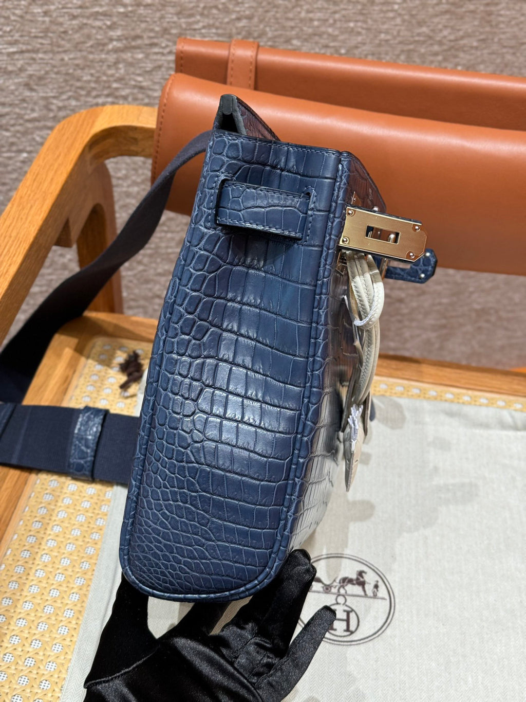 Hermes Hac A Dos Small Backpack 28cm Kelly Crossbody Bag Crocodile-print Special Leather Bag Shoulder Bag Togo From France #196033