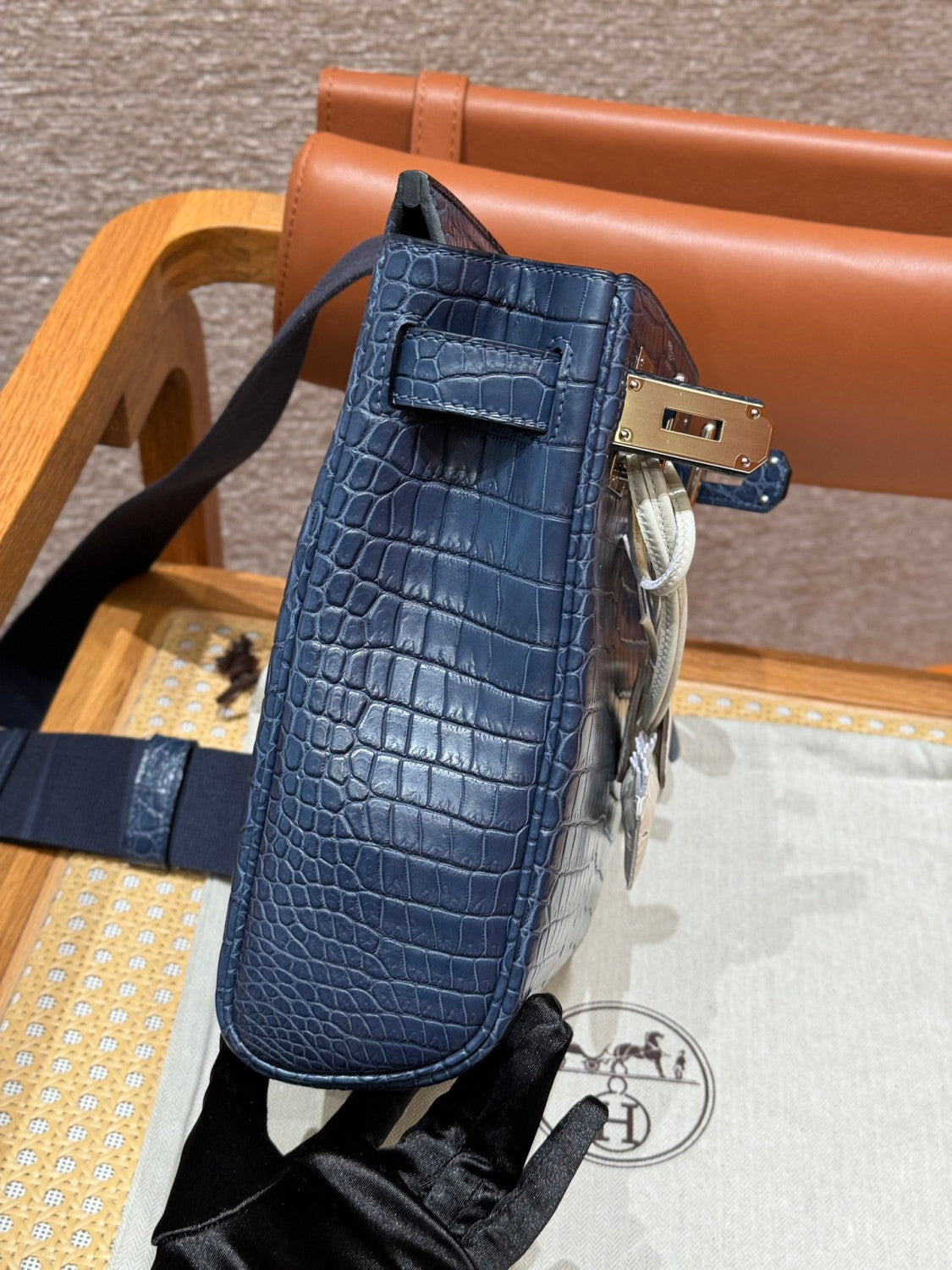 Hermes Hac A Dos Small Backpack 28cm Kelly Crossbody Bag Crocodile-print Special Leather Bag Shoulder Bag Togo From France #196033