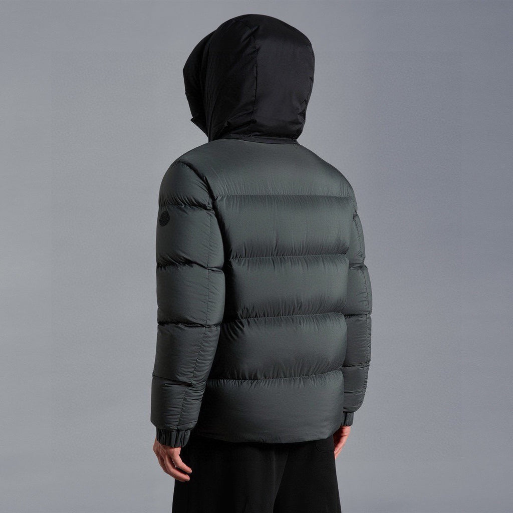 Moncler Men's Winter Letter Logo Embroidery Zipper Hooded Short Puffer Down Long Sleeve Jacket #73486