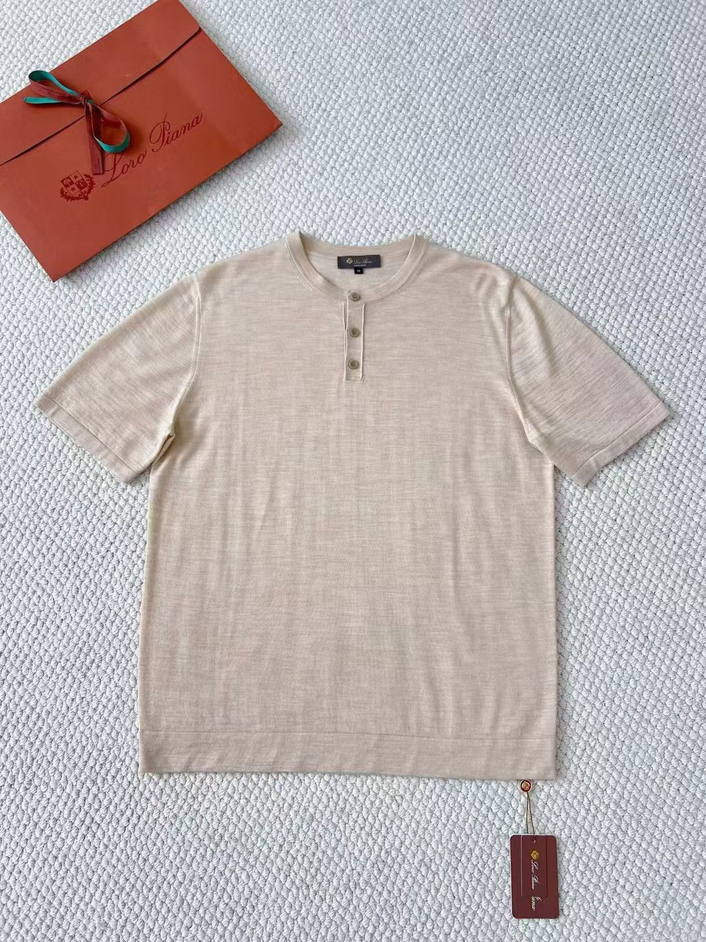 Loro Piana Top-quality Version Men's T-Shirt Cotton#375406