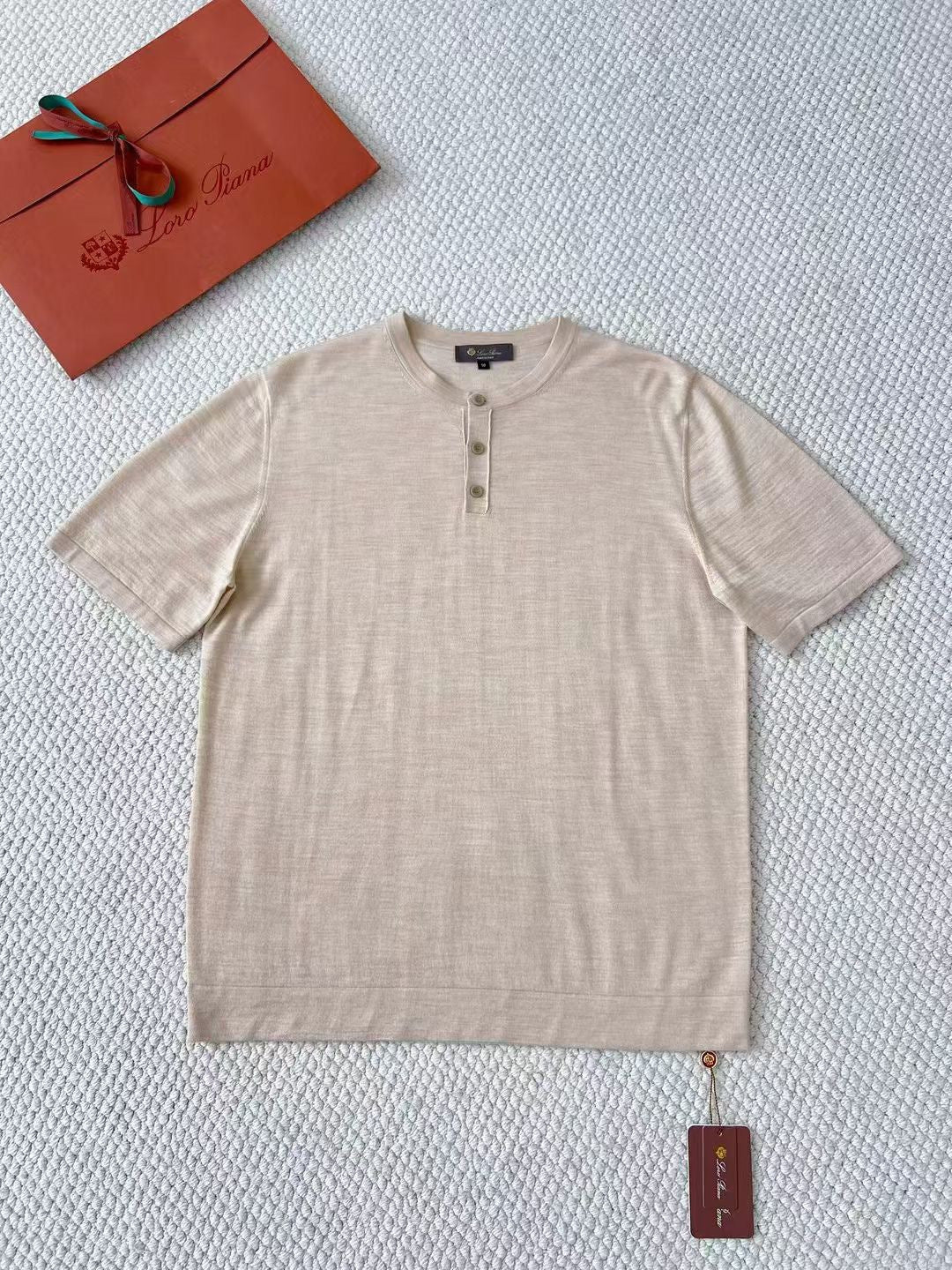 Loro Piana Top-quality Version Men's T-Shirt Cotton#375406