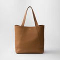 Prada Men's Letter Logo Printed Solid Color Leather Shopping Bag Shoulder Tote Bags #75222