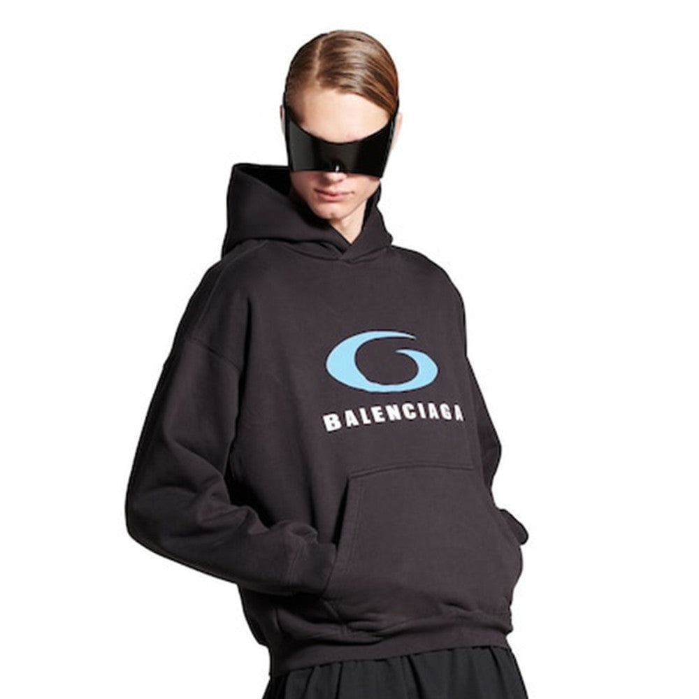 Balenciaga Men's Loop Sports Icon Hoodie Medium Fit in Black #335764