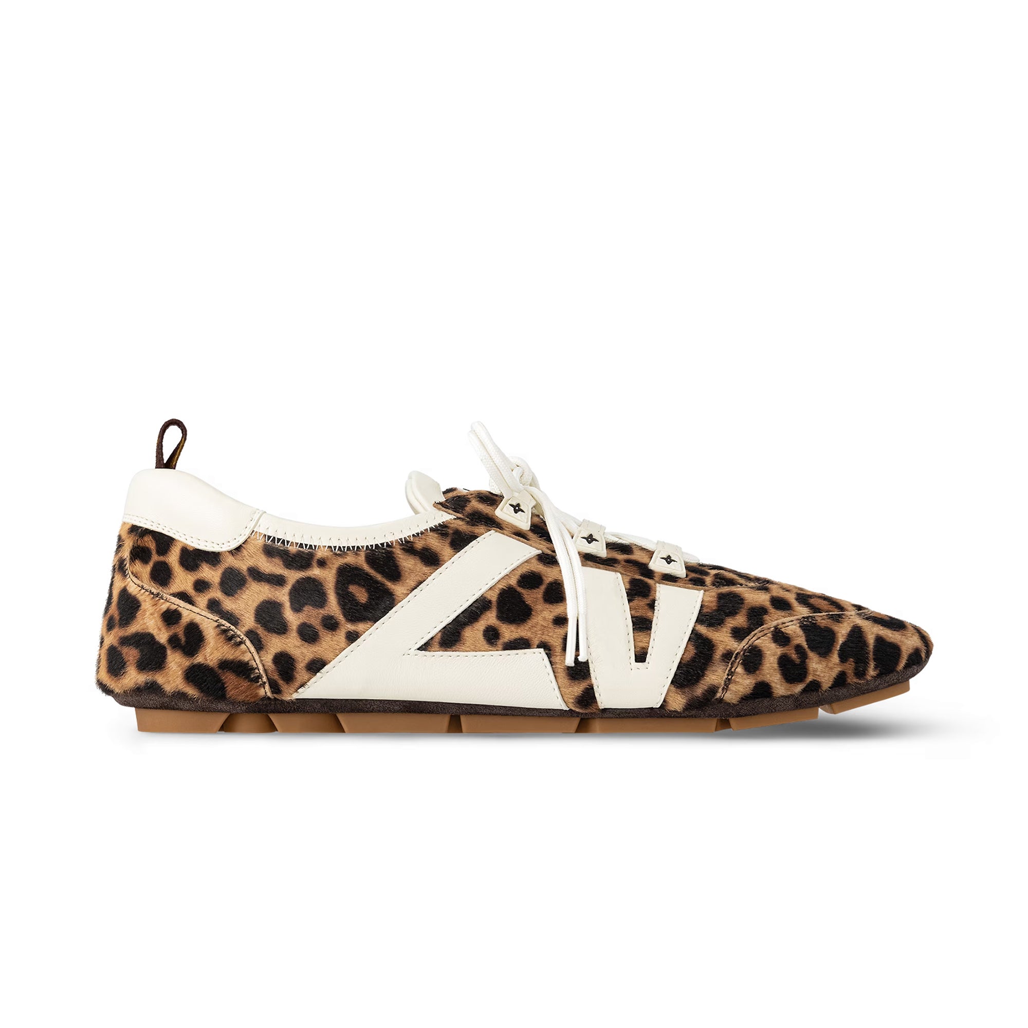 Louis Vuitton SNEAKERINA Men's And Women's Four Seasons Colorblocking Round Toe Lace Up Sheepskin Low Top Ballet Derby Shoes #77535