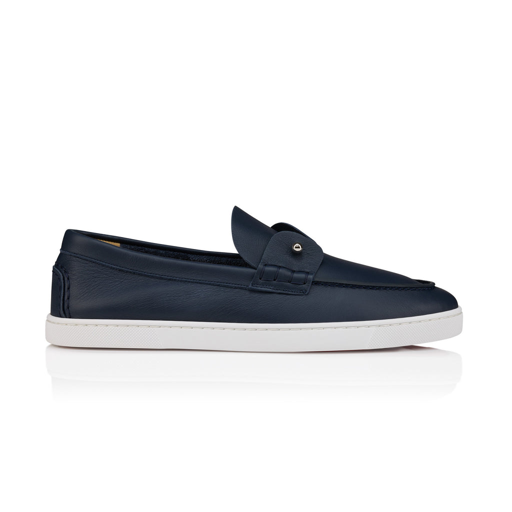 Christian Louboutin Men's Solid Color Cowhide Leather Casual Flat Loafers Shoes #77839
