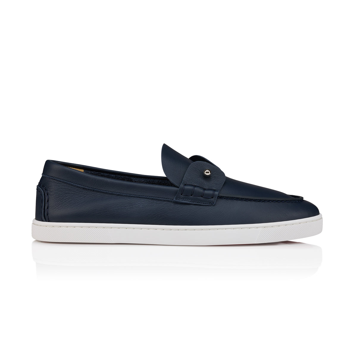 Christian Louboutin Men's Solid Color Cowhide Leather Casual Flat Loafers Shoes #77839