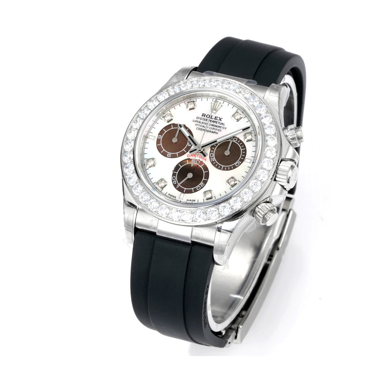 Rolex Men's Automatic Mechanical Movement 100 Meter Water Resistant Dial Watch with Diamonds #75356