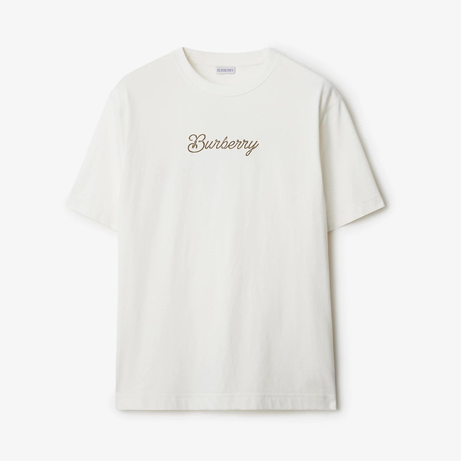 Burberry Men's Summer Solid Color Letter Print Round Neck Cotton Short Sleeve T-Shirt #75517