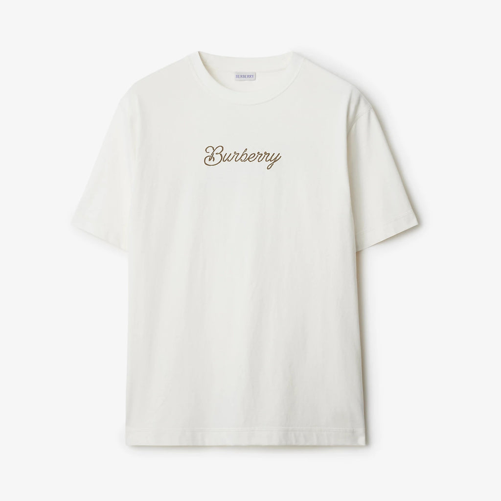 Burberry Men's Summer Solid Color Letter Print Round Neck Cotton Short Sleeve T-Shirt #75517