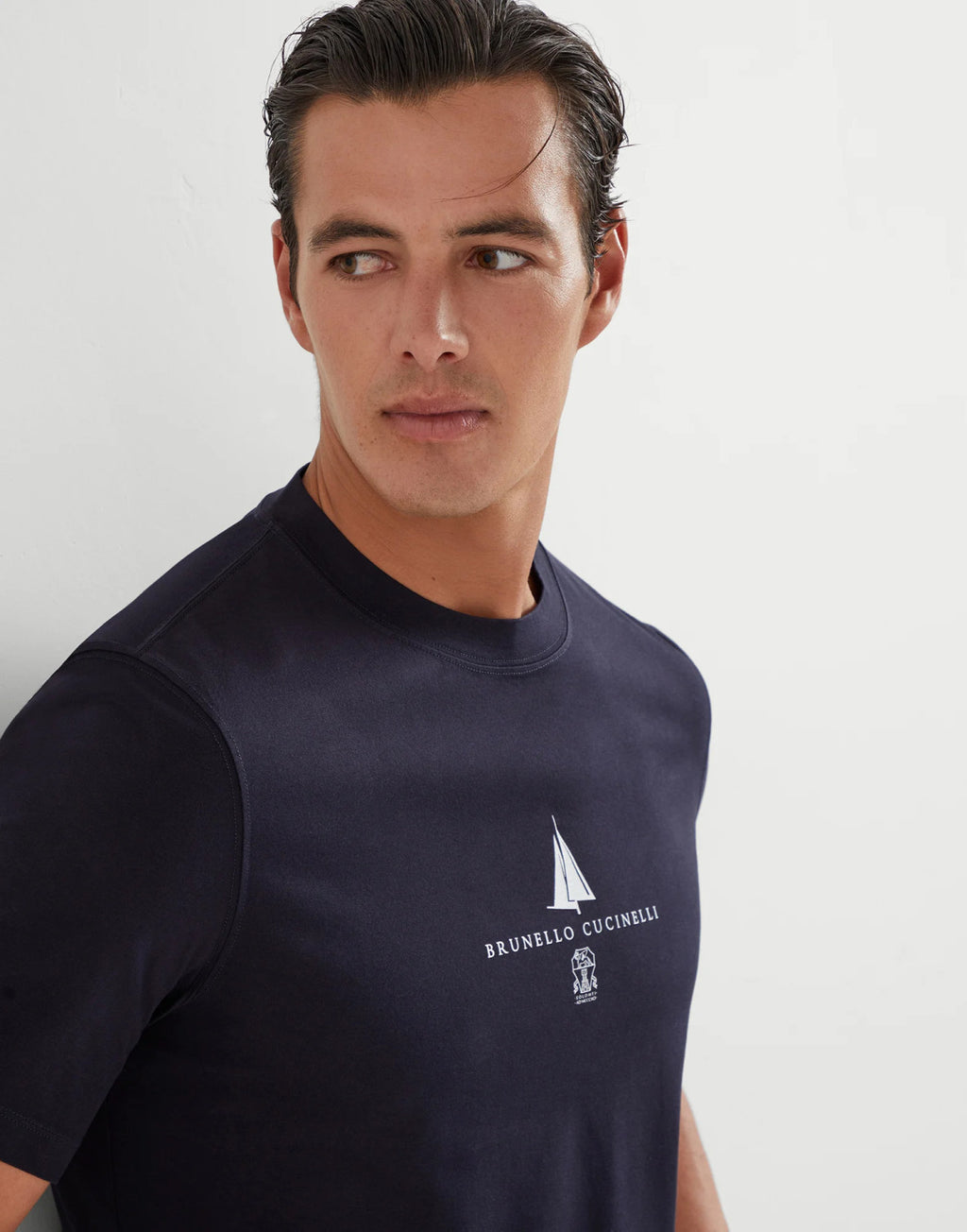 Brunello Cucinelli Men's Printed Letter Label Cotton Sweatshirt Solid Colour Fashion Comfortable Casual Round Neck T-shirt Ngvp #77278