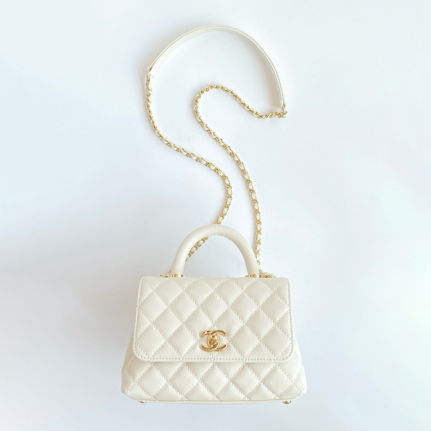 Chanel Women's Classic Leather Handbag Mini Checkered Leather Chain Strap Grained Embossed Calfskin Chain Bag Tote Bag Bags AS2215-B05061-94305 #78692
