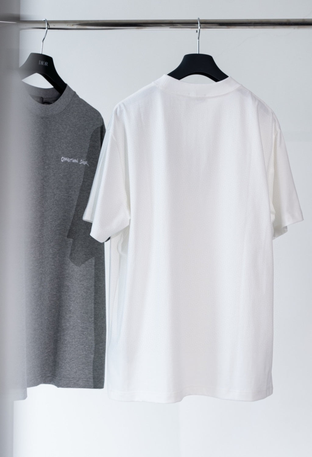 Dior Men's Summer Solid Color Embroidered Letter Logo Round Neck Cotton Short Sleeve T-Shirt #72899