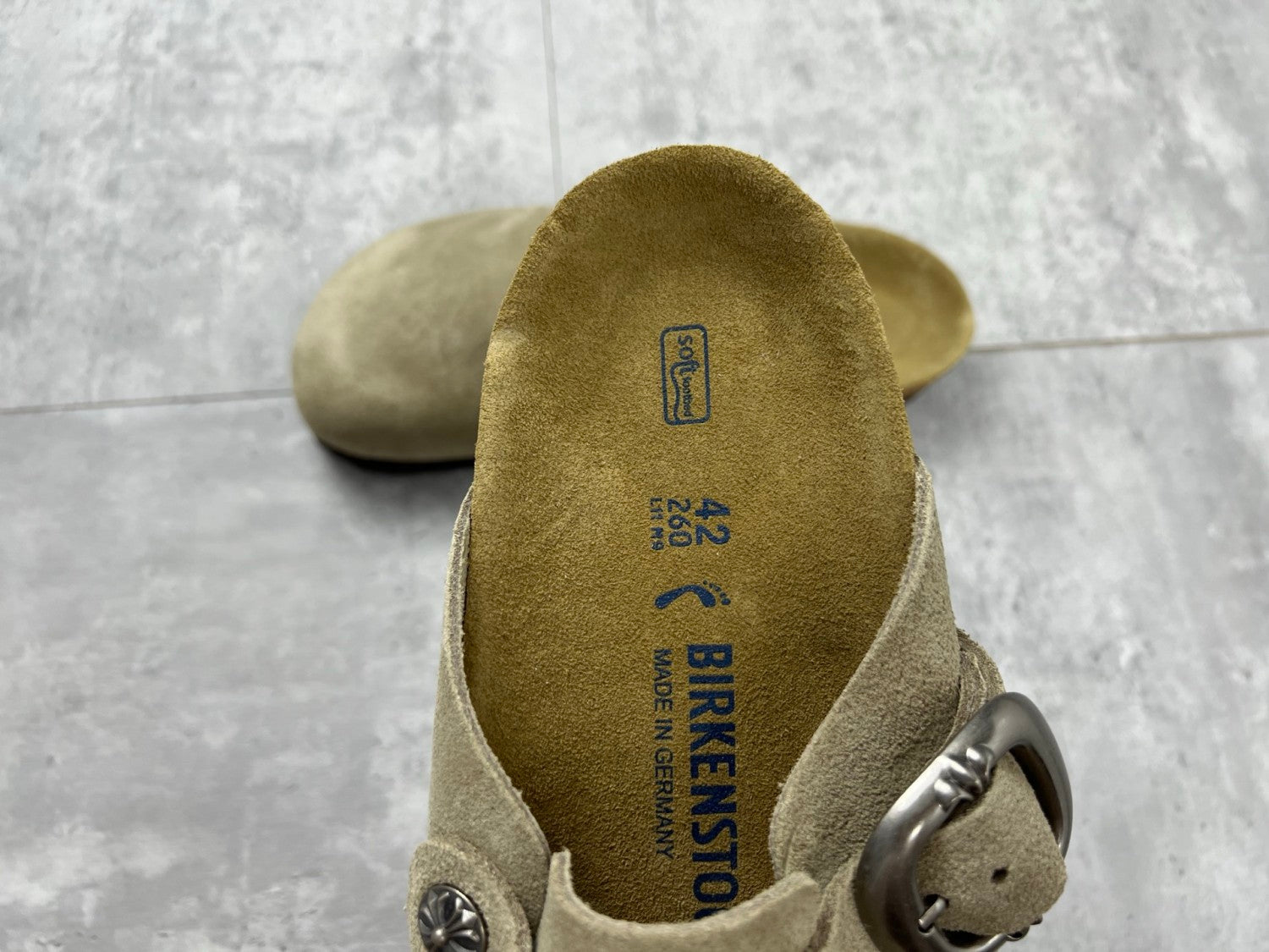 Chrome Hearts x Birkenstock Men's And Women's Spring Summer Round Toe Buckle Slippers Vacation Fashion Trend Cross Logo Sandals Shoes #81377