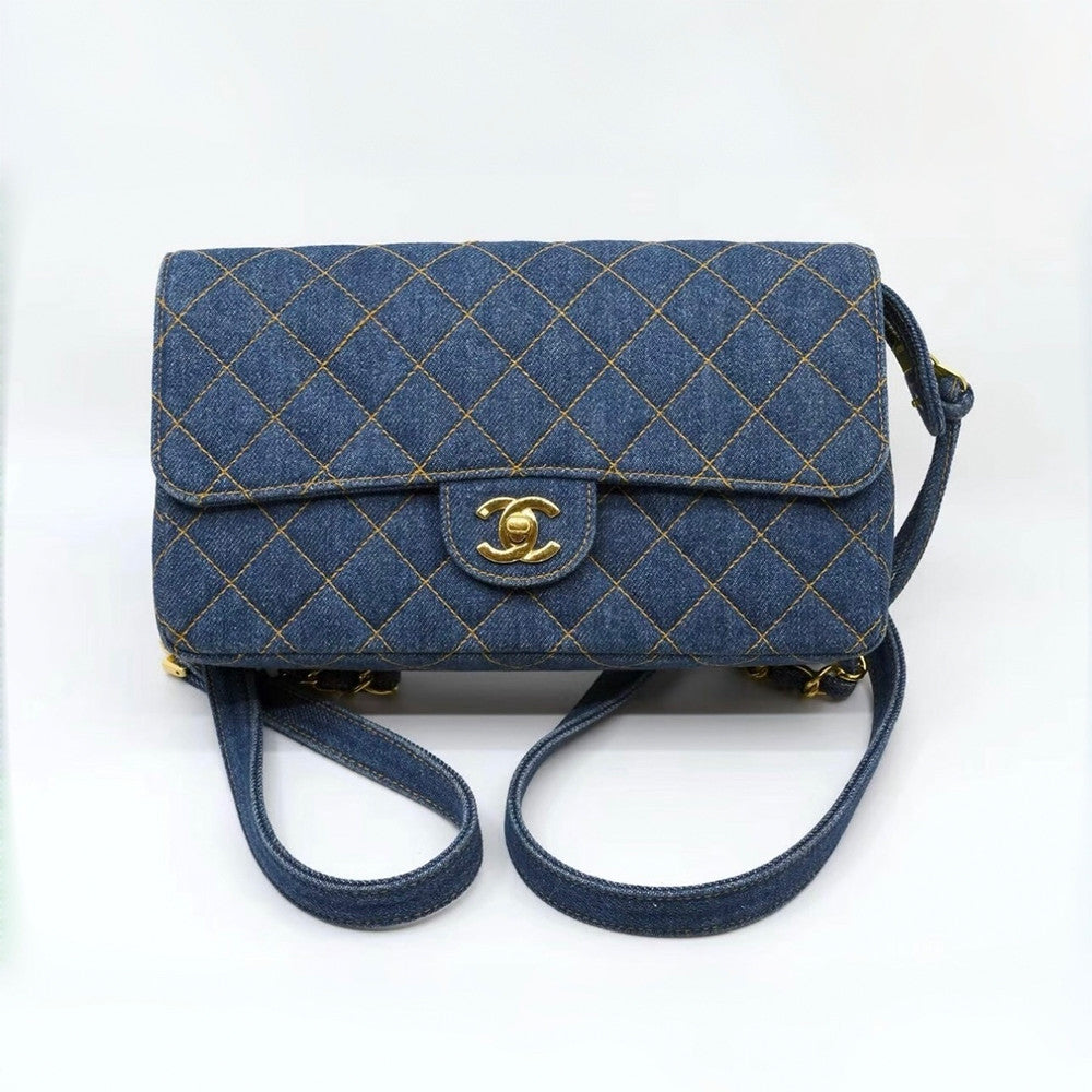 Chanel Vintega Denim Backpack #377605