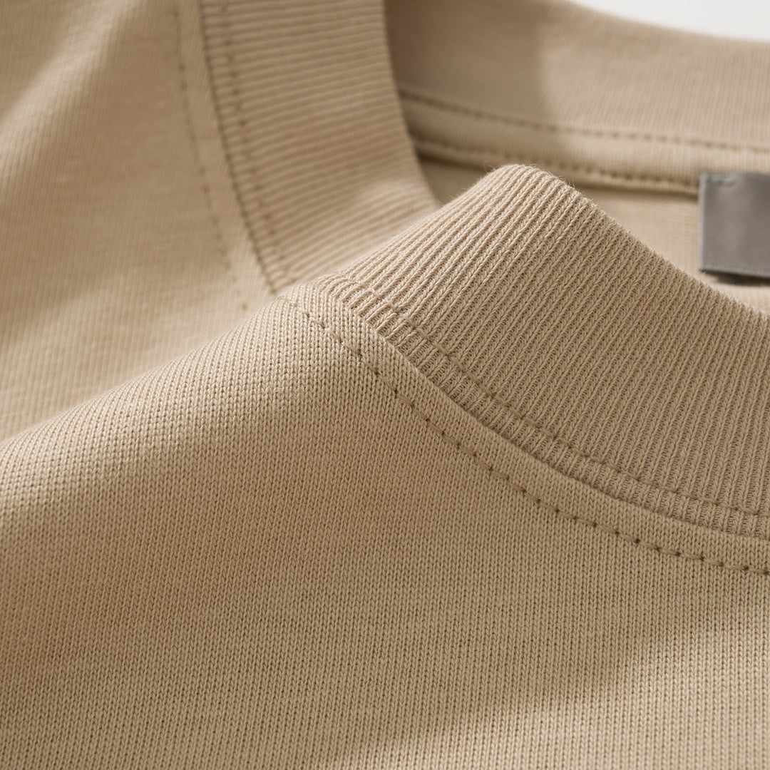 Dior Men's Summer Logo Embroidery Loose Solid Color Round Neck Cotton Short Sleeve T-Shirt #74449