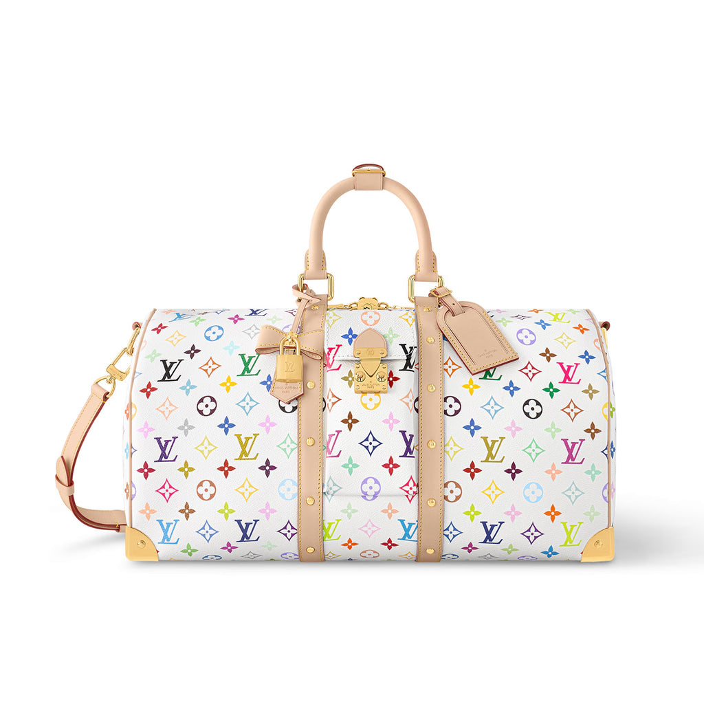 Louis Vuitton Keepall Bandoulière 45 Men's Detachable Adjustable Shoulder Strap Zipper Closure Canvas with Colorful Print Shoulder Handbag Bag Bags #75241