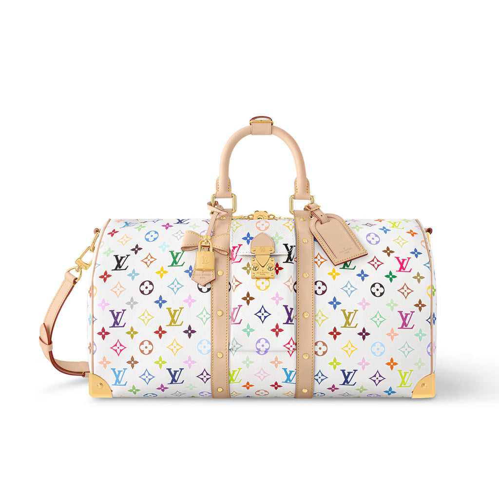 Louis Vuitton Keepall Bandoulière 45 Men's Detachable Adjustable Shoulder Strap Zipper Closure Canvas with Colorful Print Shoulder Handbag Bag Bags #75241
