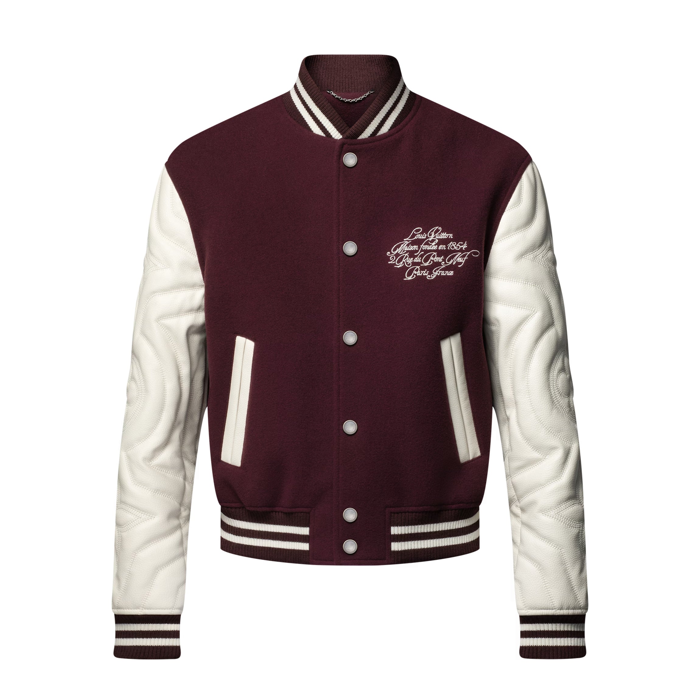 Louis Vuitton Men's Spring And Autumn Color Blocking Logo Letters Embroidered Single Breasted Long Sleeved Baseball Jacket #74677