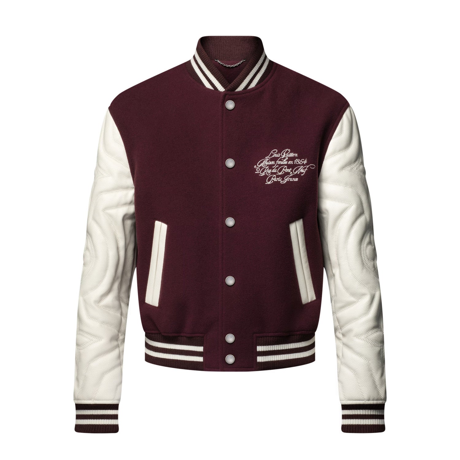 Louis Vuitton Men's Spring And Autumn Color Blocking Logo Letters Embroidered Single Breasted Long Sleeved Baseball Jacket #74677