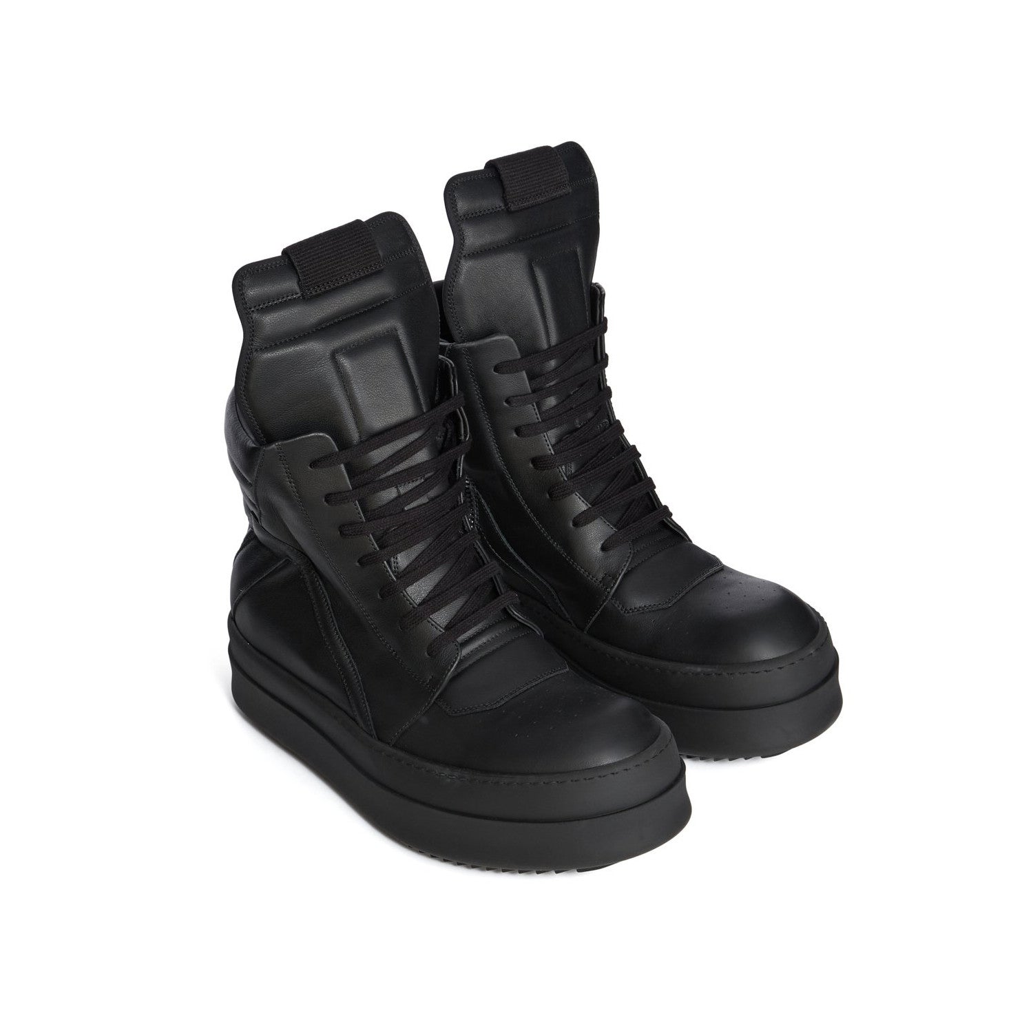 Rick Owens Men's And Women's Fall/winter Fashion Casual Round Toe Lace Up High Top Thick Sole Side Zip Sneakers Shoes #79252