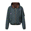 Louis Vuitton Men's Spring and Autumn Plaid Reversible Windproof Hooded Zipper Long Sleeve Jacket #75341