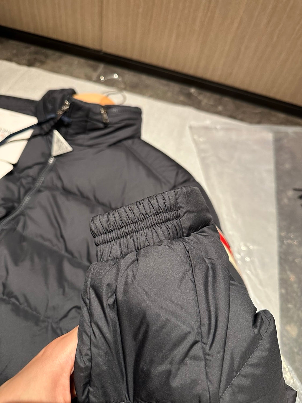 Moncler Men's Winter Fashion Casual High Neck Double Zip Goose Down Nylon Fabric Cotton Jacket Down Outerwear Jacket #79539