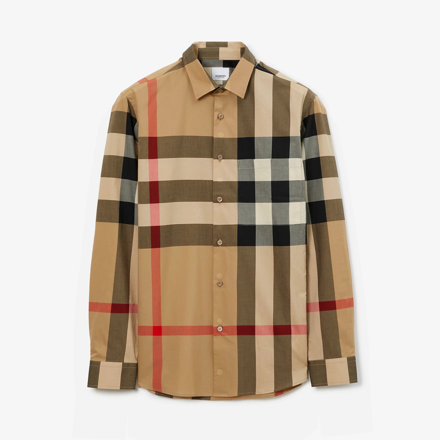 Burberry Men's Spring/Summer Checkered Print Single-Breasted Long-Sleeved Shirt #77498