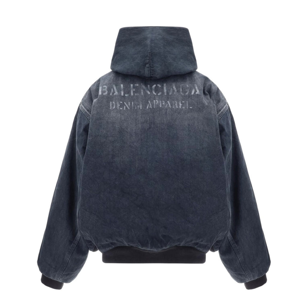 Balenciaga Men's And Women's Spring And Fall Letter Logo Loose Hooded Long Sleeved Zipper Jacket #75249