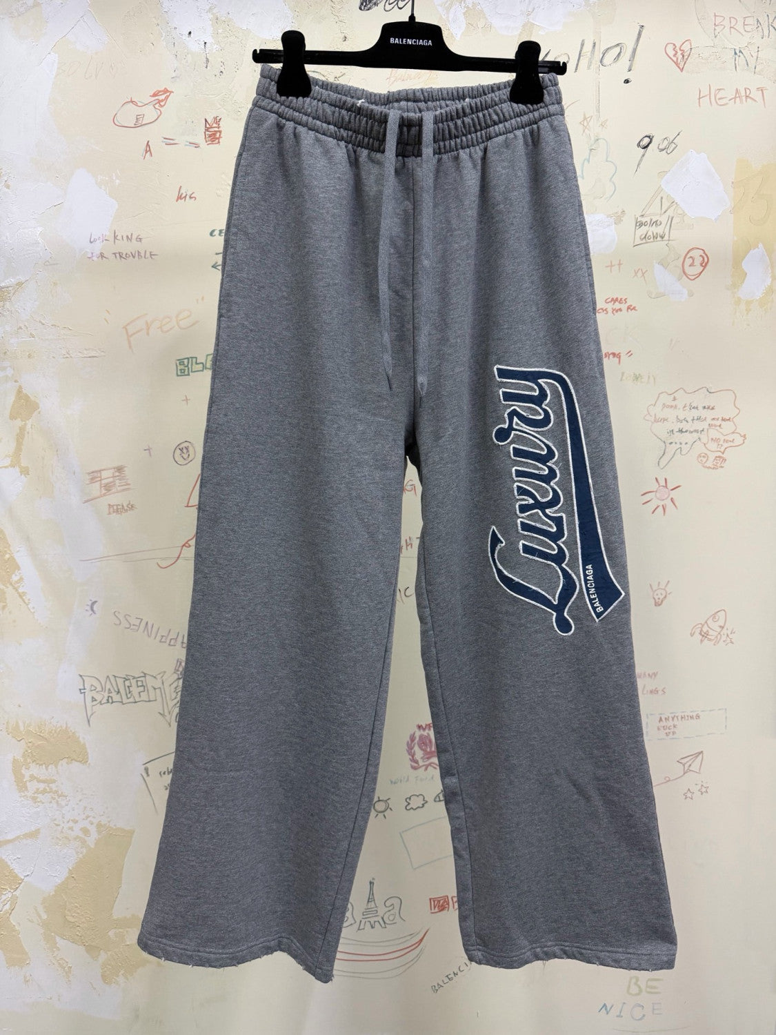 Balenciaga Men's Luxury Script Oversized Zip-up Hoodie Pants #334802