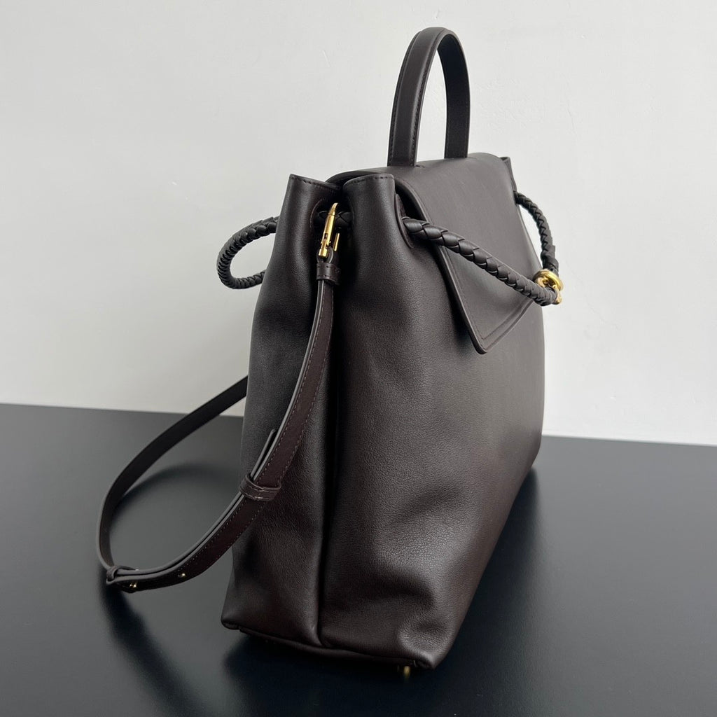 SAINT LAURENT Ciao Ciao Men's And Women's Solid Colour Gold Hardware Cowhide Leather Handbag Bag Bags #77114