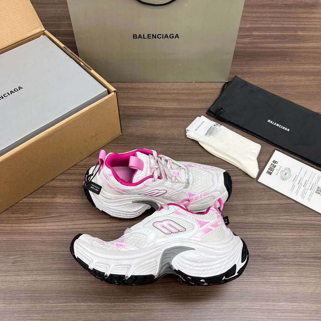 Balenciaga 6XL Men's And Women's Spring/Summer Fashion Casual Trend Round Toe Lace Up Distressed Low Top Color Blocked Shoes  #78263