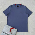 Kiton Men's Summer Solid Color Embroidered Letter Print Round Neck Short Sleeve T-Shirt #75729