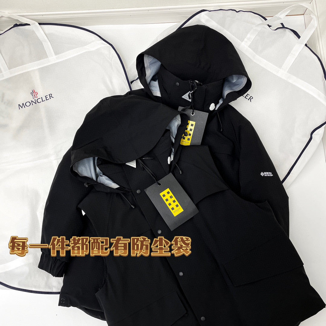 Moncler Black Hooded Down Jacket #22155