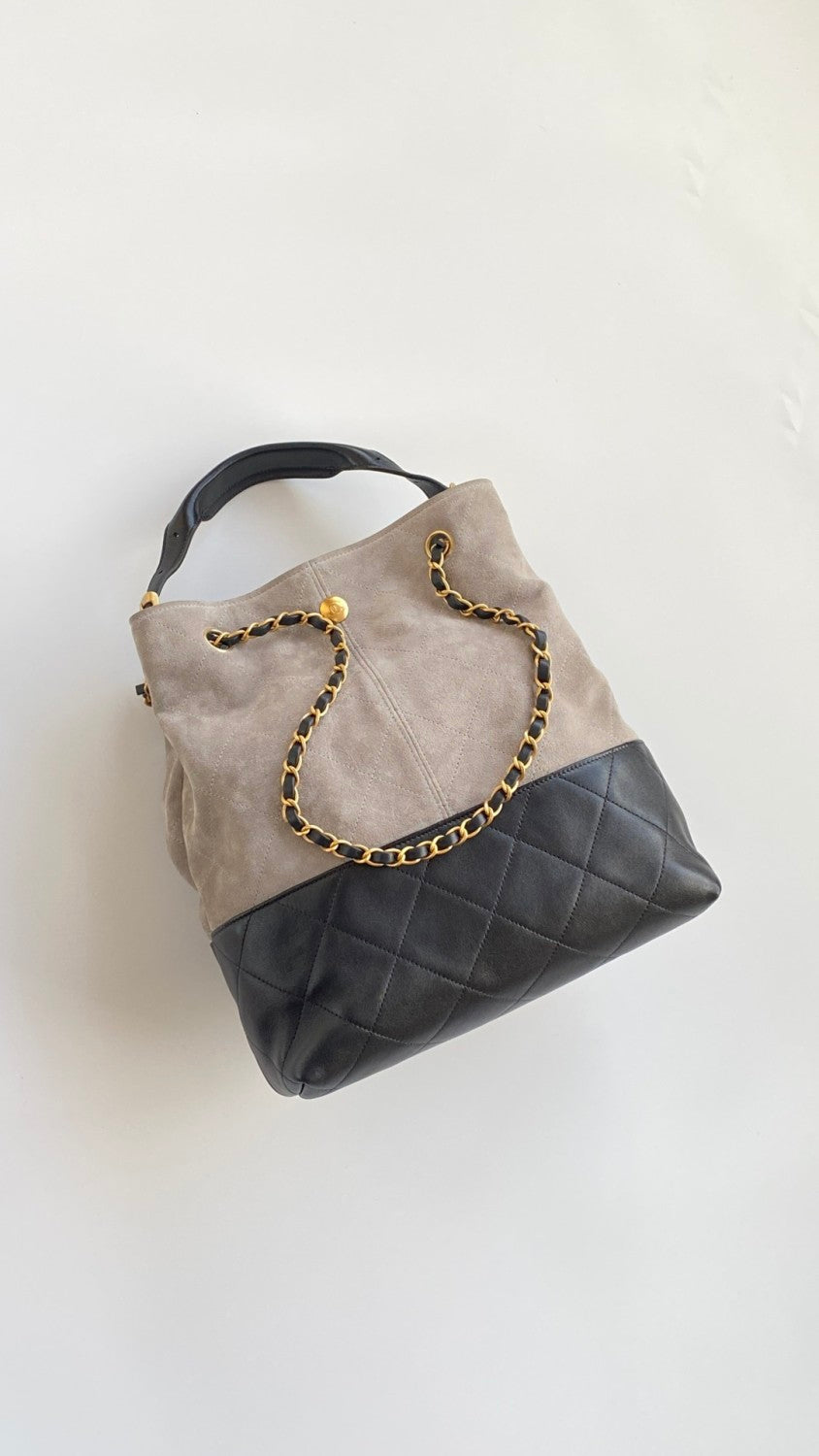 Chanel Women's Multicolored Chain Shoulder Strap Suede And Leather Shoulder Bag Handbag Bags #77956