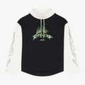 Givenchy Men's Autumn and Winter Black and White Splicing Dragon Print Long Sleeved Hooded Sweatshirt Pullover #98126