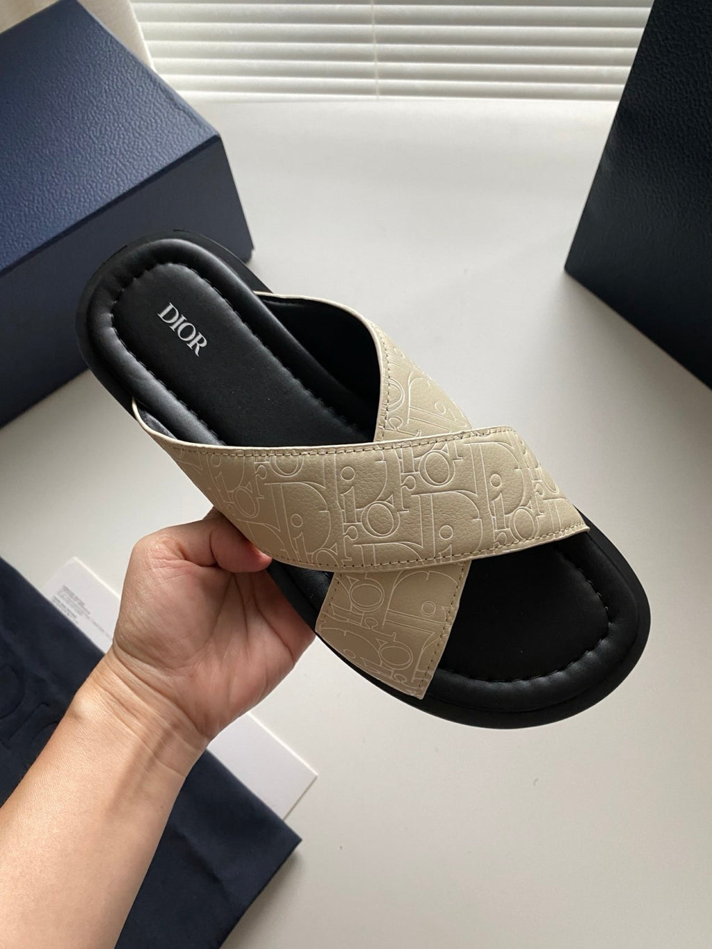 Dior Alias Men's Summer Solid Color Letter Print Casual Sandal Shoes #77154