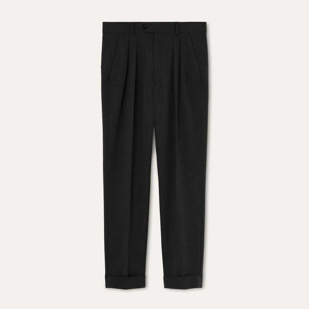 Loro Piana Men's Stafford Mid-Rise Straight-Leg Wool Solid-Color All-Season Casual Pants Ngvp #2563