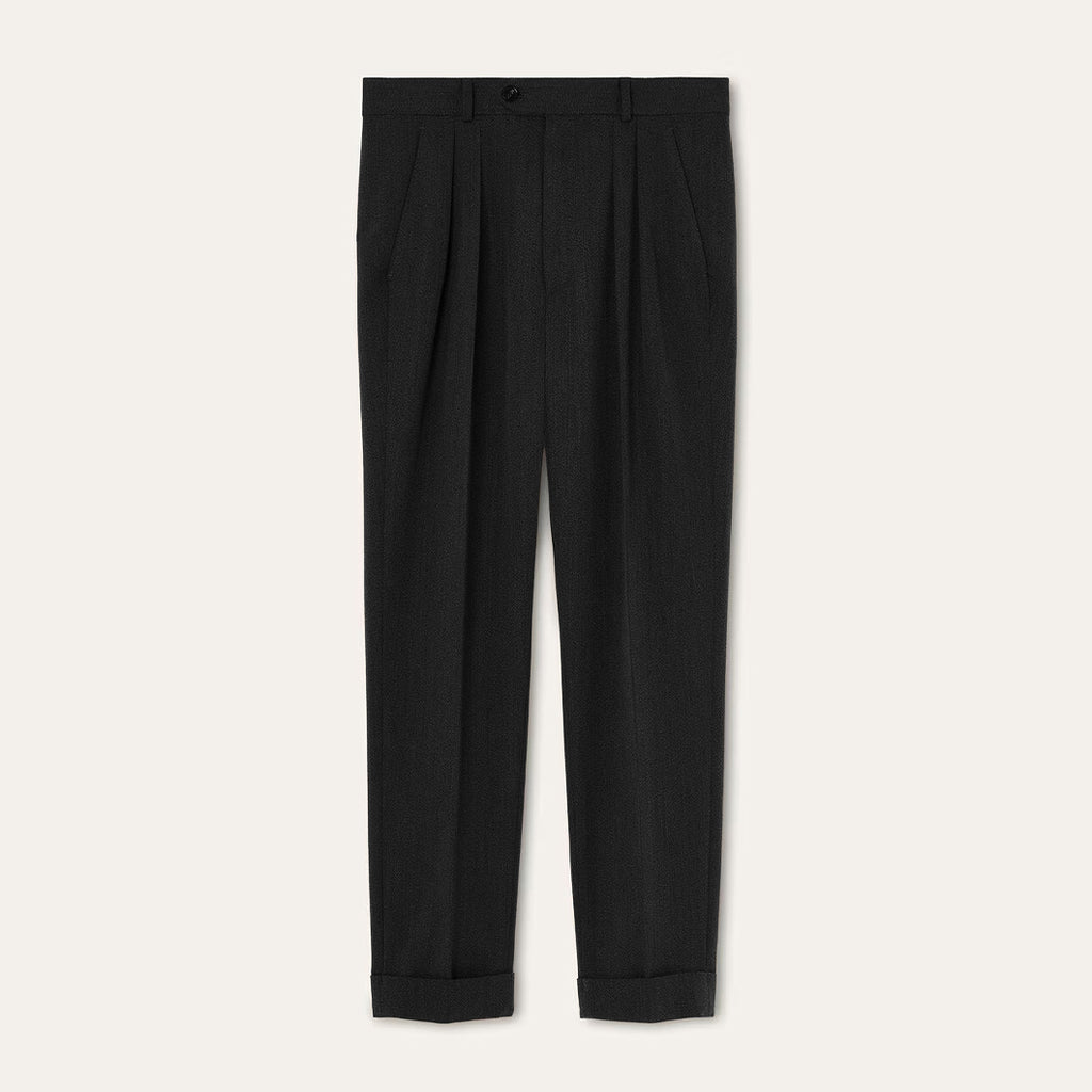 Loro Piana Men's Stafford Mid-Rise Straight-Leg Wool Solid-Color All-Season Casual Pants Ngvp #2563