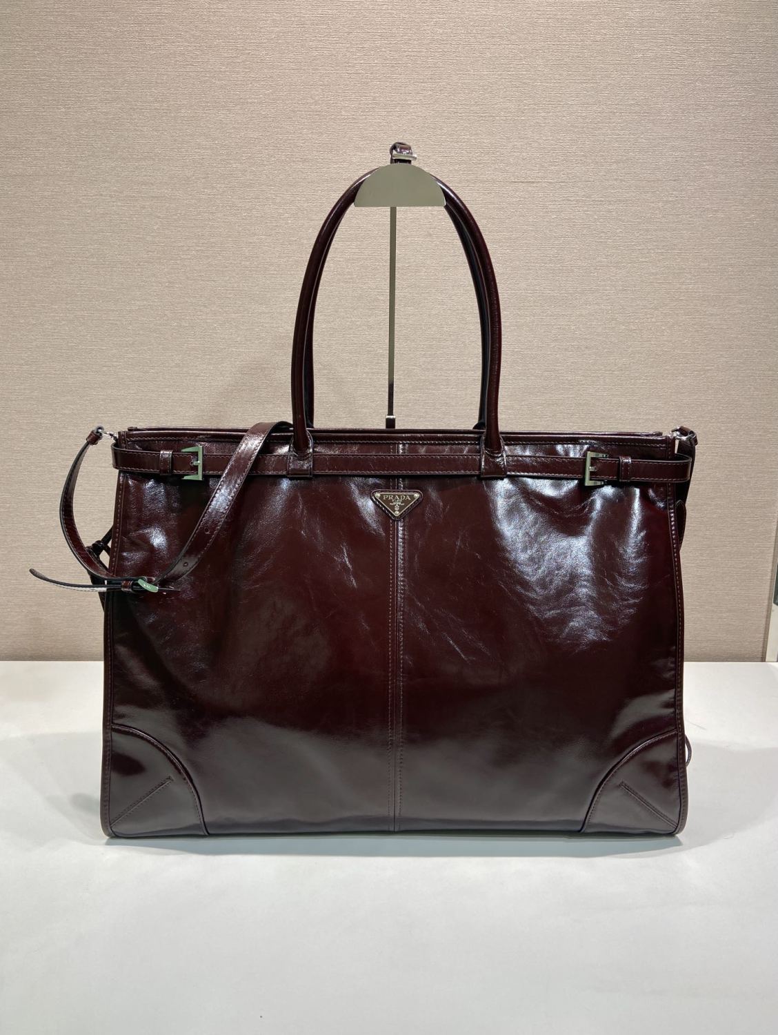 PRADA Black Prada Bonnie Leather Tote Bag #381312