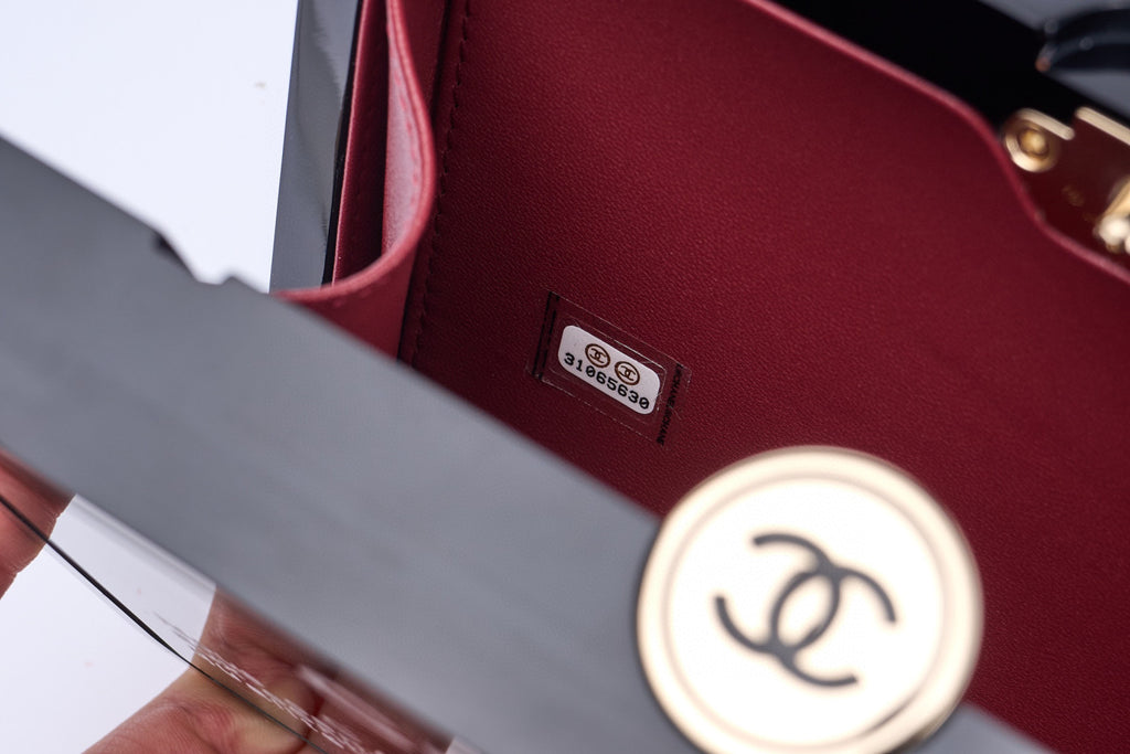 Chanel Women's Solid Color Letter Print Acrylic Box-Shaped Chain Shoulder Strap Single Shoulder Crossbody Handbag Bag Bags #77197