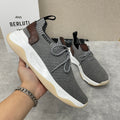 Berluti Shadow Men's Fashion Casual Round Toe Lace Up Flat Low Top Flyknit Sneakers Shoes #79362