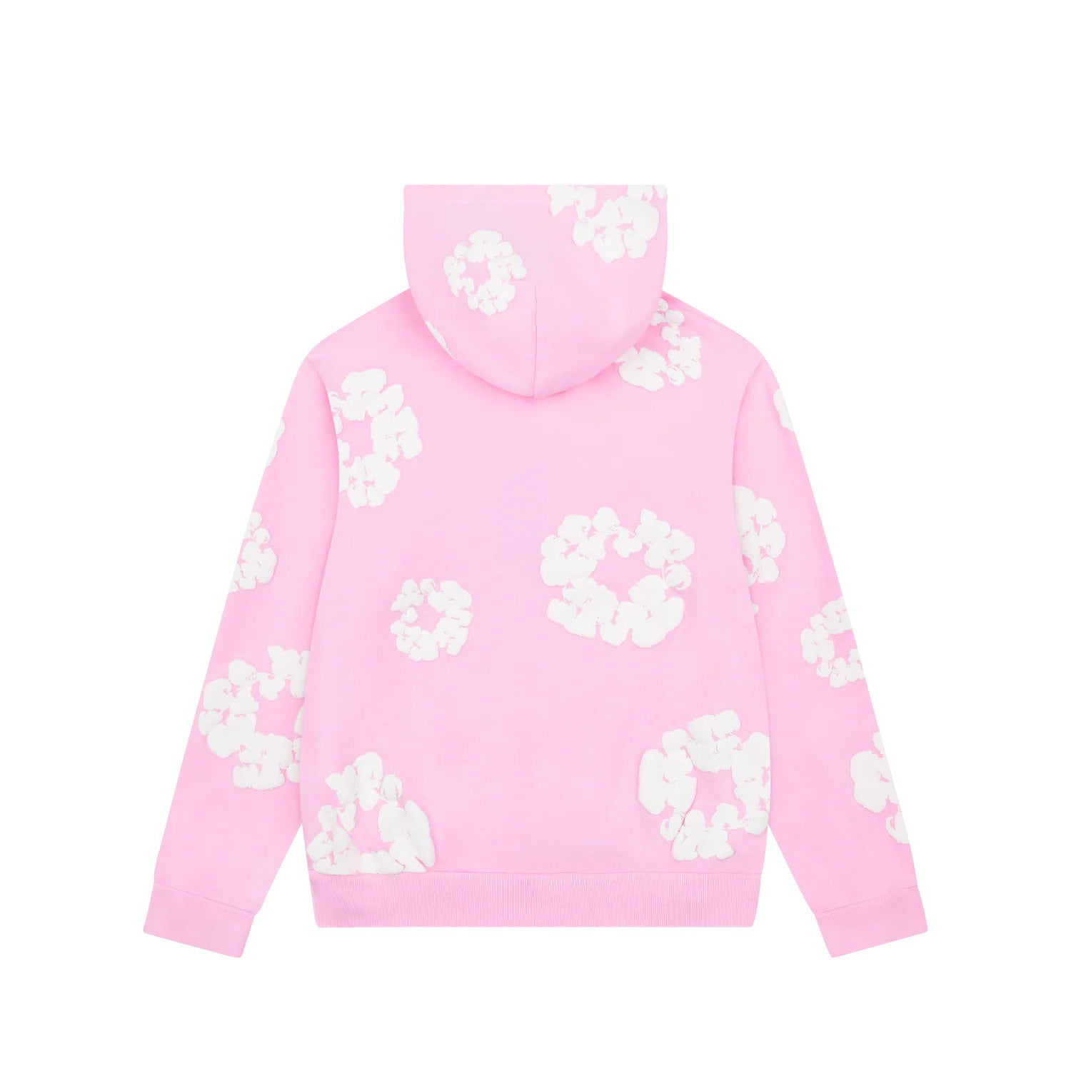 Denim Tears Men's And Women's Spring/fall Fashion Trend Solid Color Hooded Pullover Loose Fit Cotton Hoodie With Floral Print European American Style High Street Hip Hop Streetwear Sweatshirt #79535