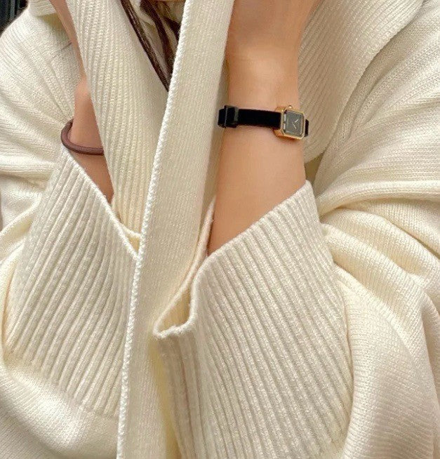 Chanel Premi¨¨re Ribbon Watch Diamond-set Dial Temperament Fashionable And Elegant Watch Black Dial 18k Gold Square Watch Accessories #71955