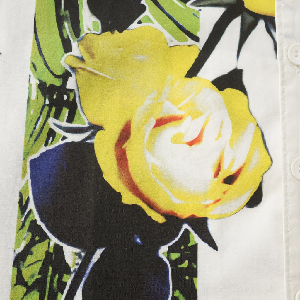 Prada Men's Women's Summer Colorblocked Floral Logo Printed Cotton Short Sleeve Shirt Ngvp #1777