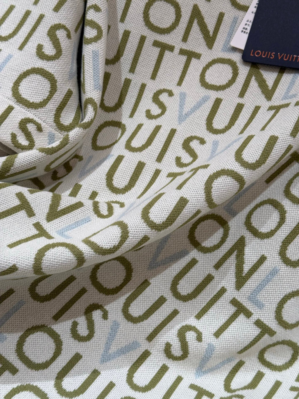 LOUIS VUITTON Jacquard Signature Short-Sleeved Crewneck #377408