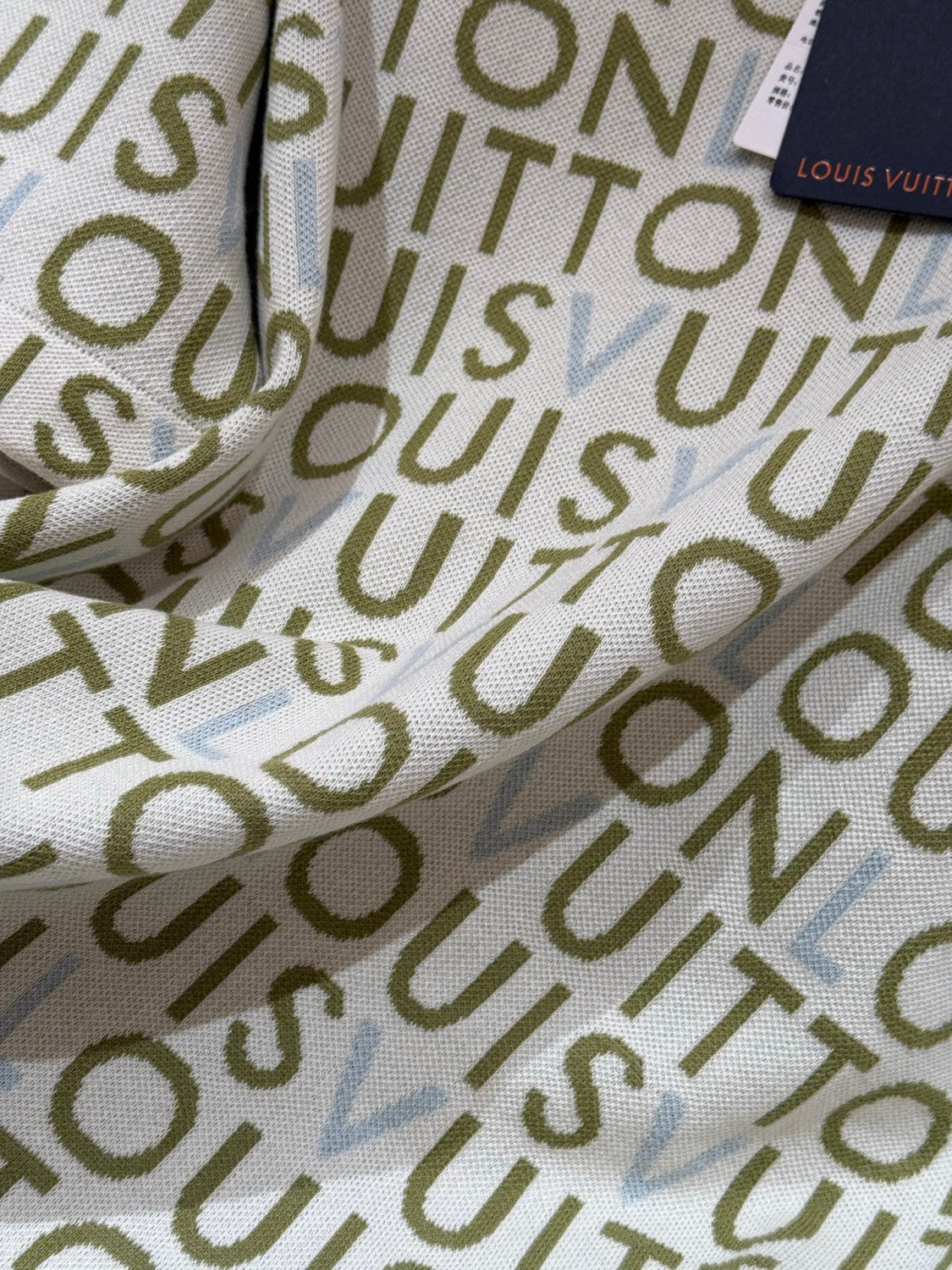 LOUIS VUITTON Jacquard Signature Short-Sleeved Crewneck #377408