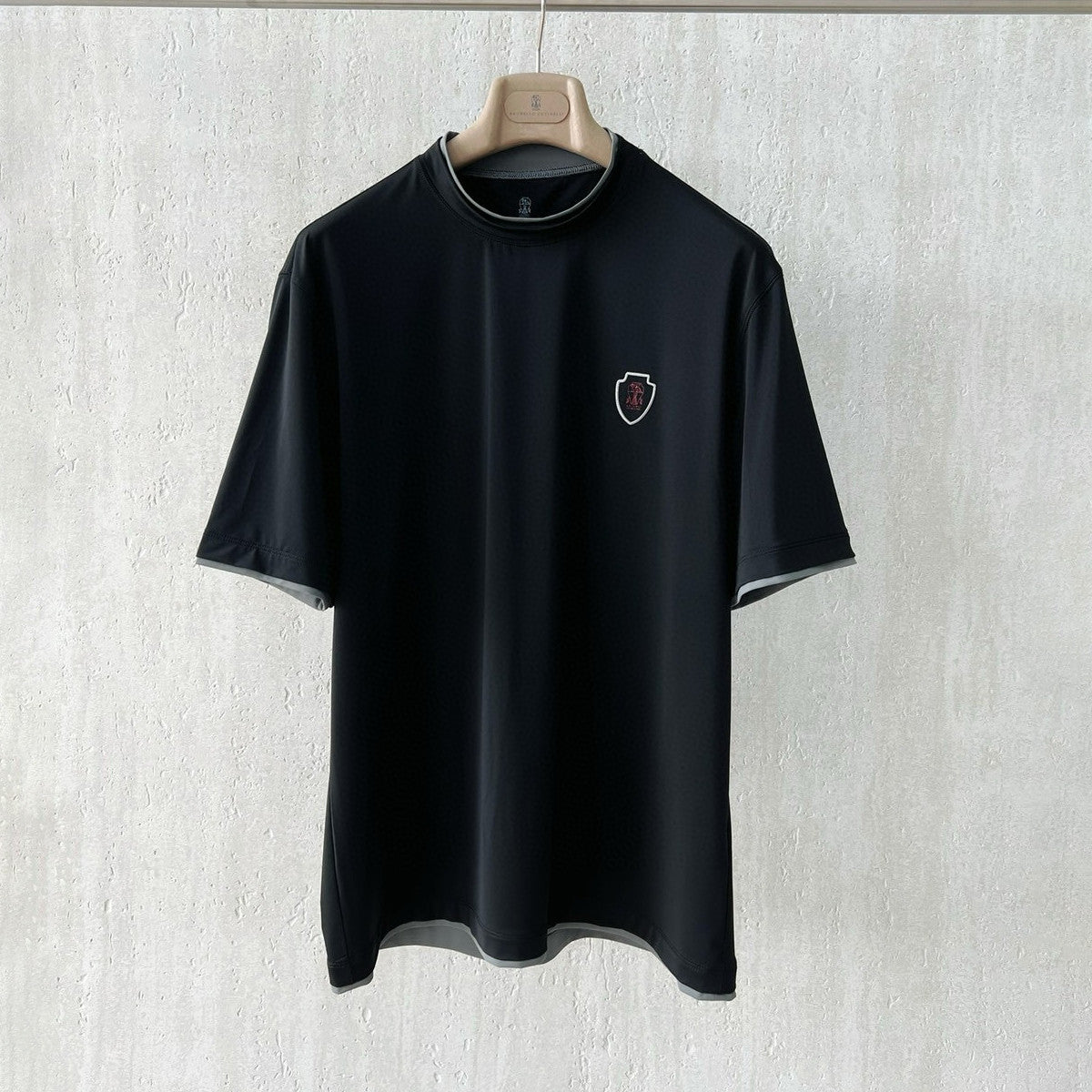 Brunello Cucinelli Men's Summer Solid Color Round Neck Cotton Short Sleeve T-Shirt #76355