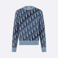 Dior Sweater Blue Sheep Wool Oblique Print #333759