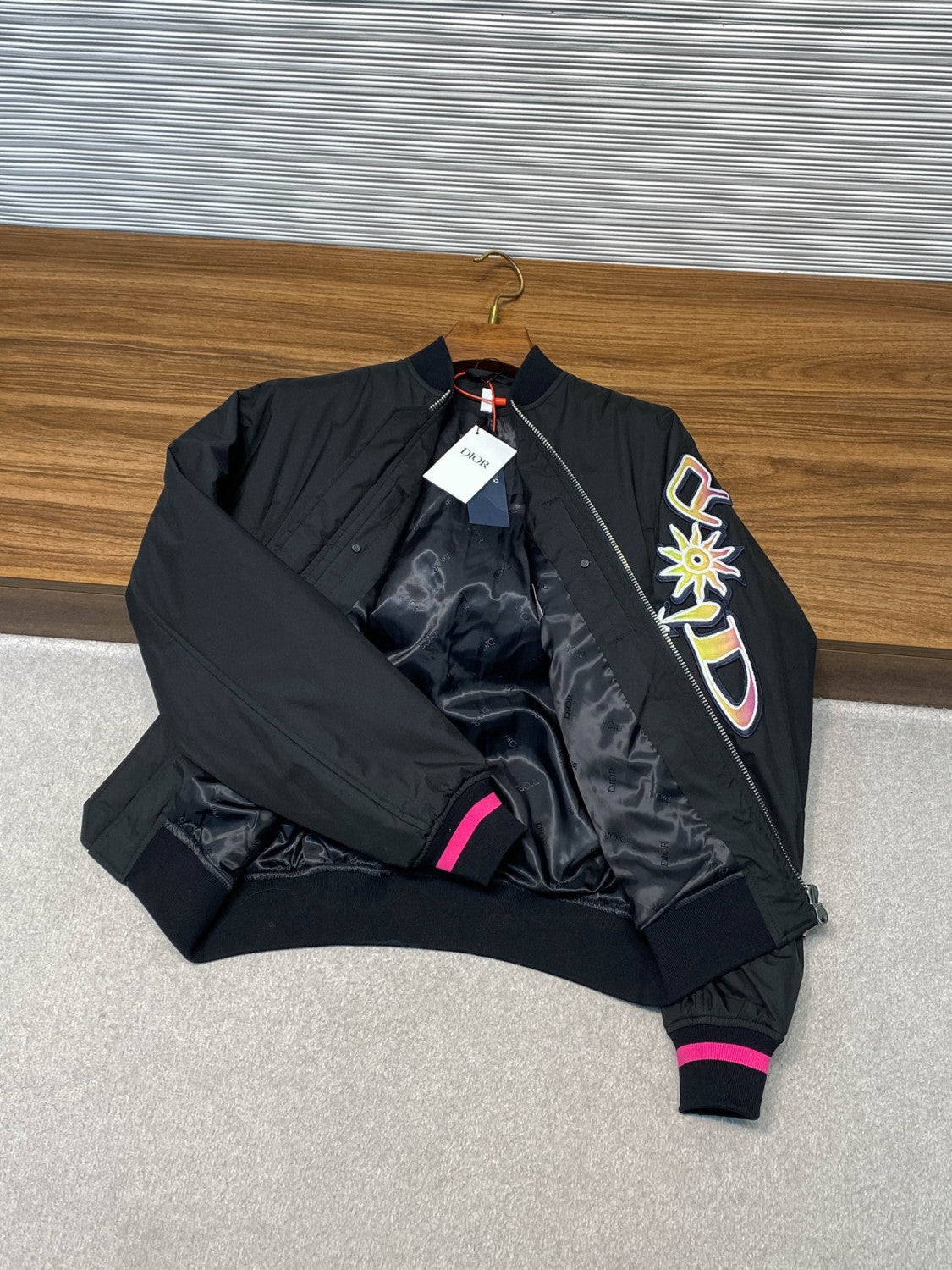 Dior and Lewis Hamilton Short Jacket Black Technical Fabric #333909