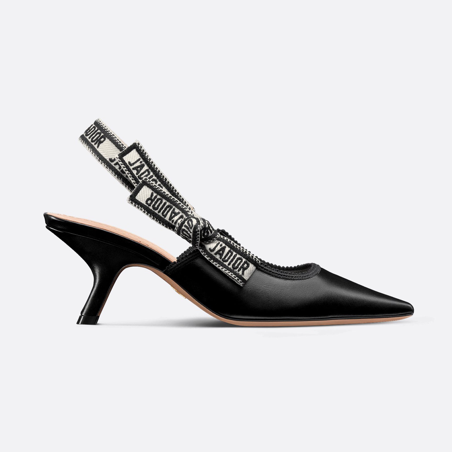 Dior Women's J'Adior Slingback Pump Embroidered Bow Leather Solid Color High-Heel Shoes Spring. Summer. and Fall Pointed-Toe Stiletto Casual Shoes Heel Height: 6.5 cm #81471
